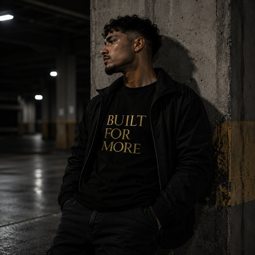 Built For More — Faith Identity Graphic Tee | Black